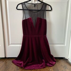 Forever 21 Velvet Mesh Mini Dress
